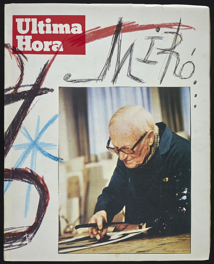 Portada de la revista Última Hora dedicado a Miró, Palma de Mallorca, 1978. Fondo Armando Ginesi. Biblioteca y Centro de Documentación del Museo Reina Sofía