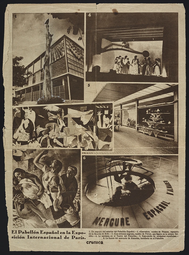 Recorte de prensa en Crónica del Pabellón de la República Española de la Exposición Internacional de París, 1937. Archivo Horacio Ferrer. Biblioteca y Centro de Documentación del Museo Reina Sofía