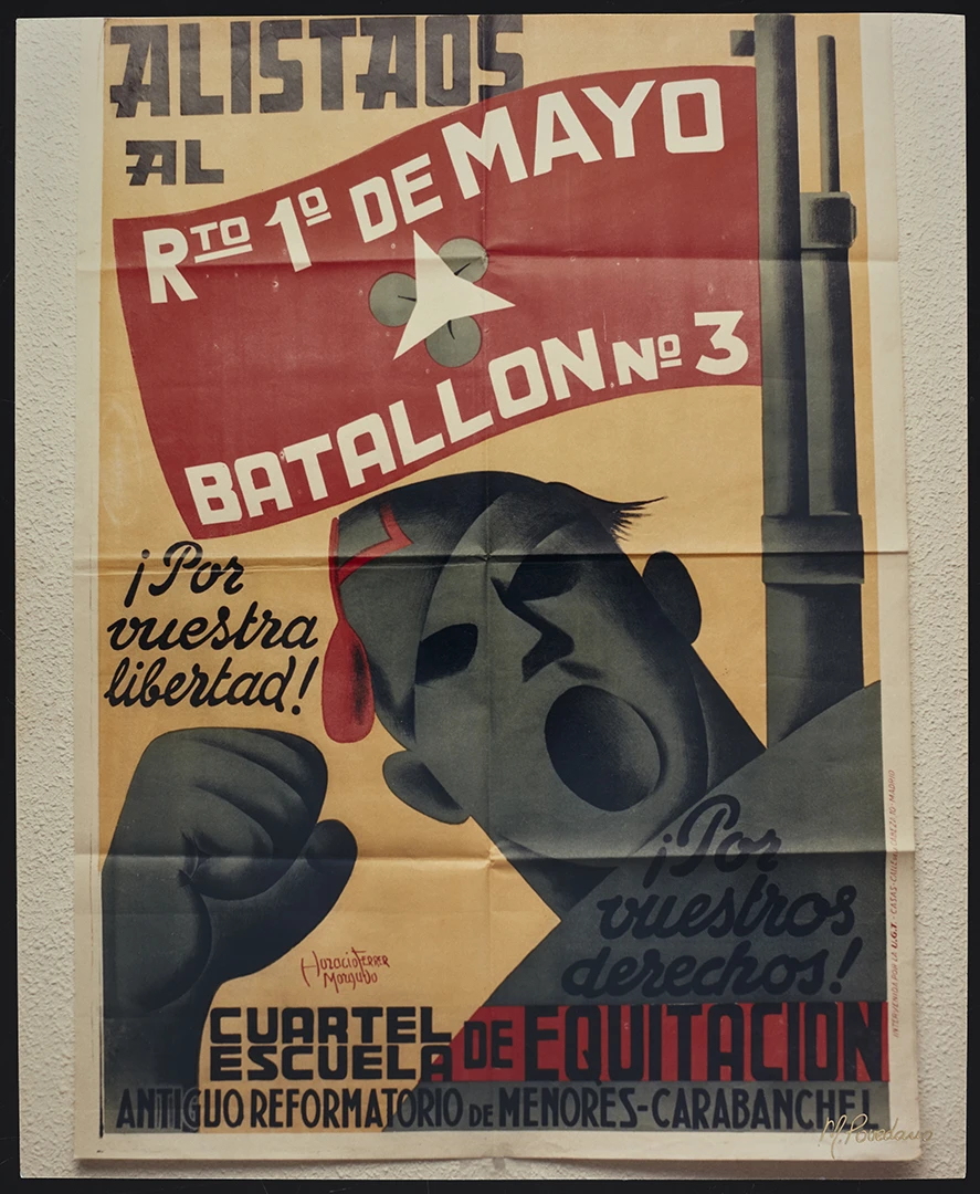 Horacio Ferrer, Alistaos al Rto. 1º de Mayo. Batallón 3, 1936. Archivo Horacio Ferrer. Biblioteca y Centro de Documentación del Museo Reina Sofía