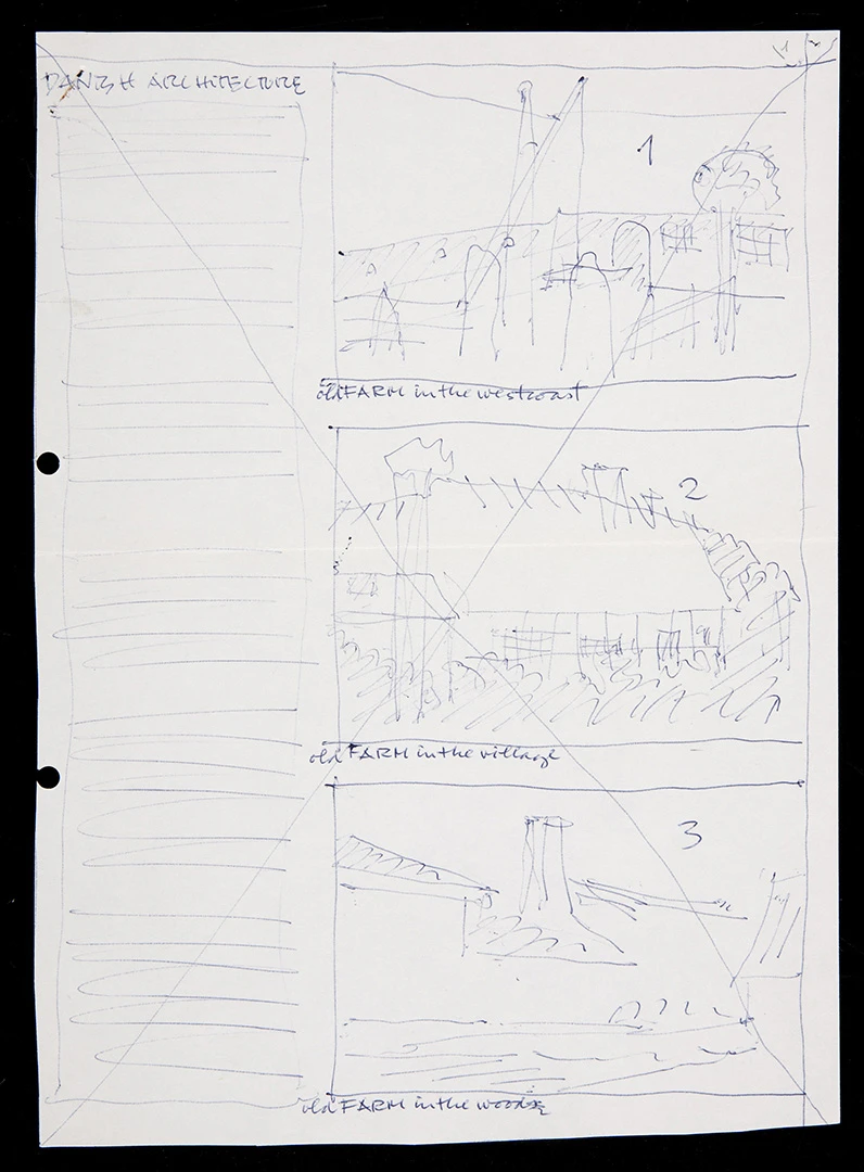 Indicaciones de Karen Zahle para la edición del artículo “Danish Architecture” en el número ocho de la Revista de Arte, 1971. Archivo de la Revista de Arte (Mayagüez). Biblioteca y Centro de Documentación del Museo Reina Sofía