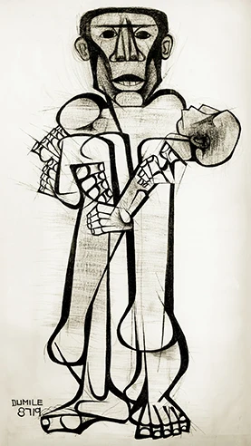 04 Dumile Feni, Hector Pieterson, 1987. Carboncillo sobre papel, 226 × 127,4 cm. © Estate Dumile Feni and Dumile Feni Family Trust