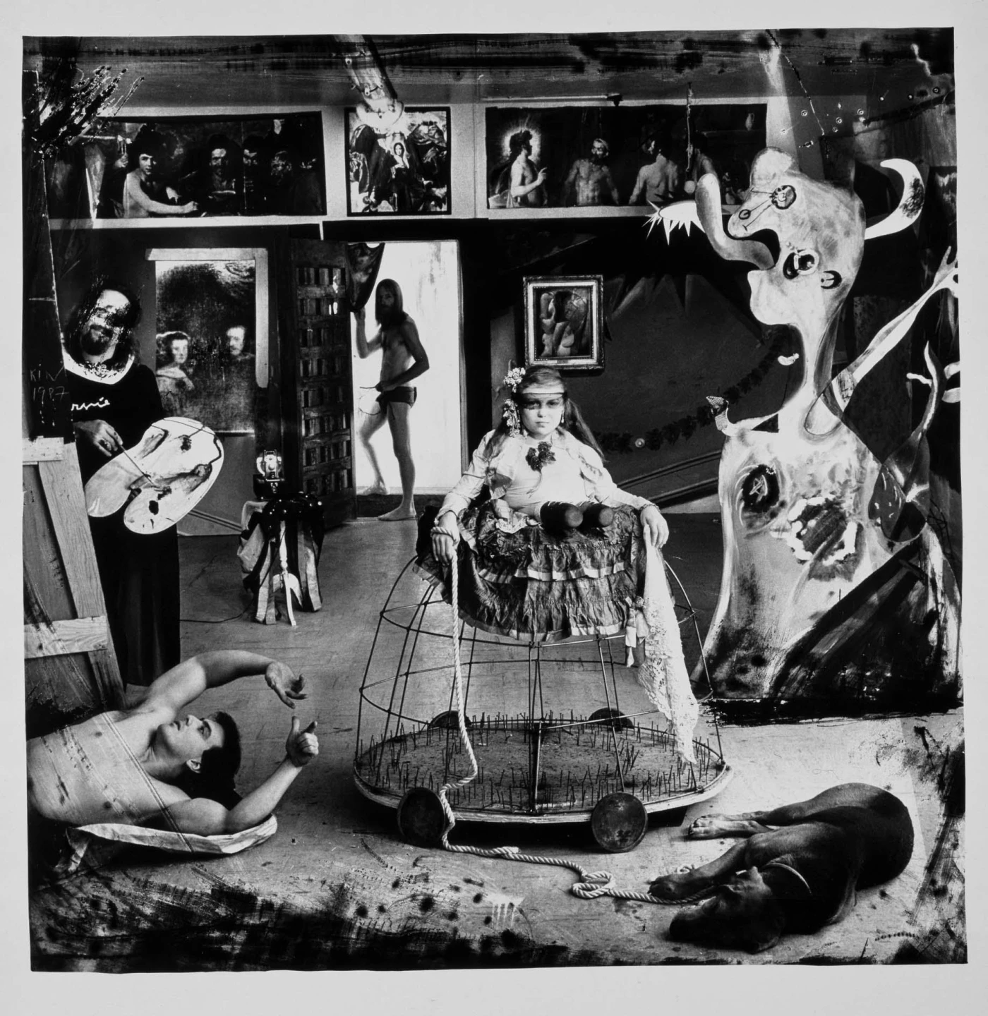 Joel-Peter Witkin. Las Meninas (Autorretrato según Velázquez), 1987. Fotografía. Colección Museo Nacional Centro de Arte Reina Sofía, Madrid