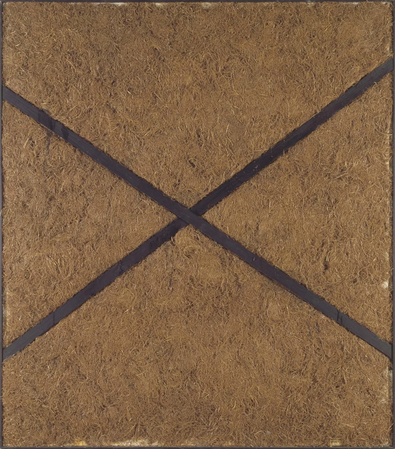Antoni Tàpies. Paja prensada a la X, 1969. Painting. Museo Nacional Centro de Arte Reina Sofía Collection, Madrid