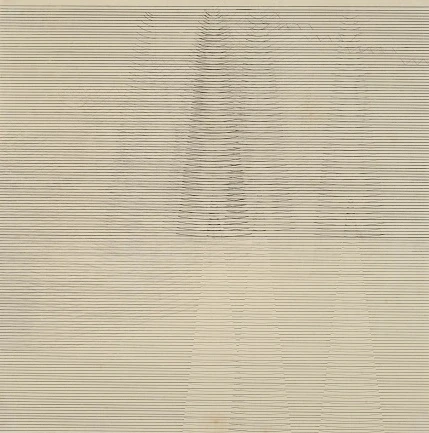 Mohamedi, Nasreen. Sin título (Untitled), Ca. 1970. Tinta y grafito sobre papel, 47,4 x 47,4 cm. KIRAN NADAR MUSEUM OF ART