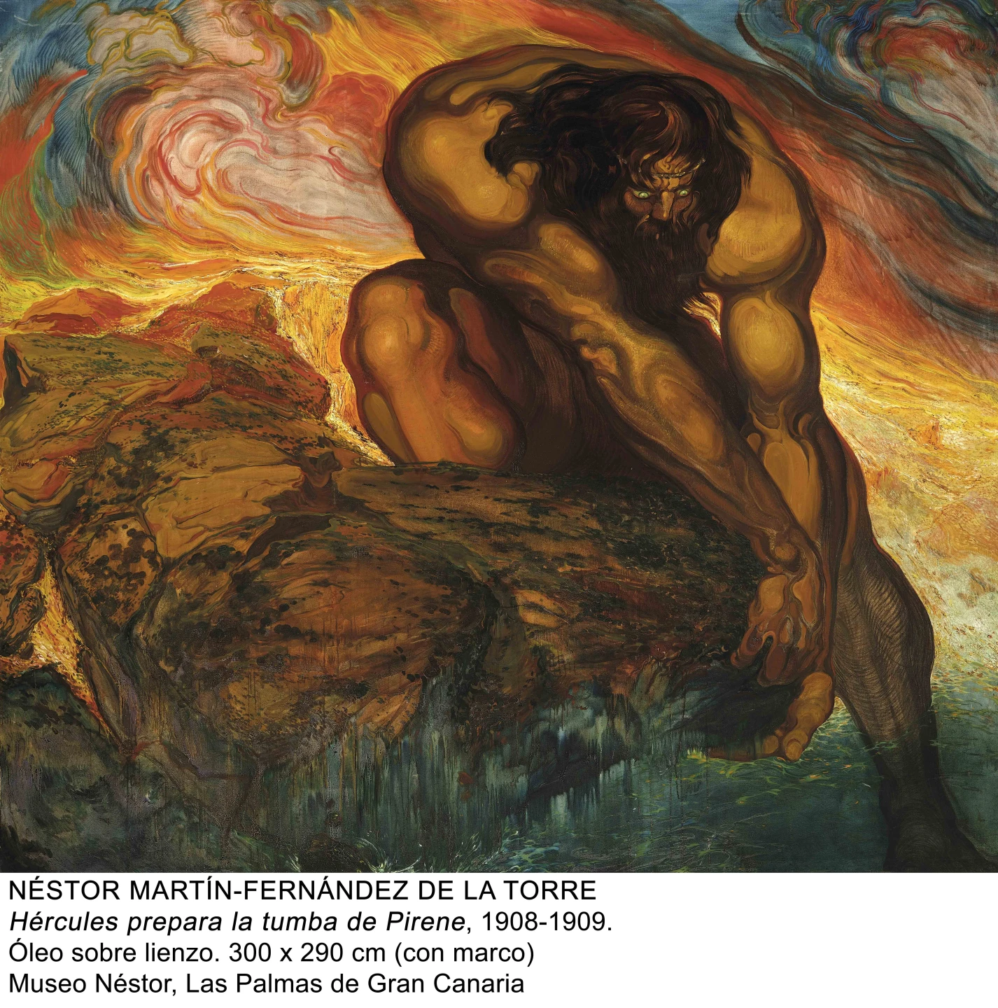 Néstor Martín-Fernández de la Torre, Hércules prepara la tumba de Pirene 1908-1909