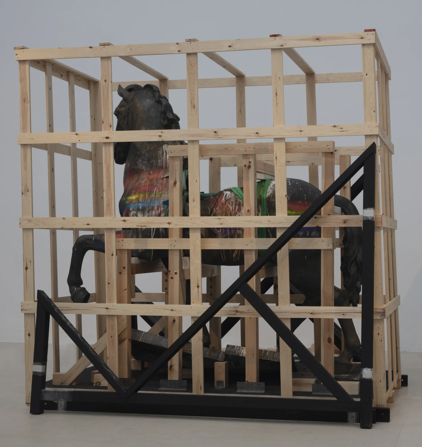 Josep Viladomat Massanass. Escultura de caballo, parte del conjunto “Al General Franco”. 1963. Vaciado en bronce. Museo de Historia de Barcelona.