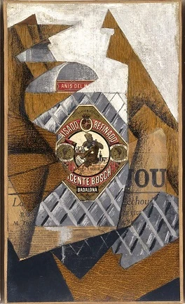 Juan Gris. La bouteille d&#039;anis (La botella de anís), 1914. Pintura. Colección Museo Nacional Centro de Arte Reina Sofía, Madrid 