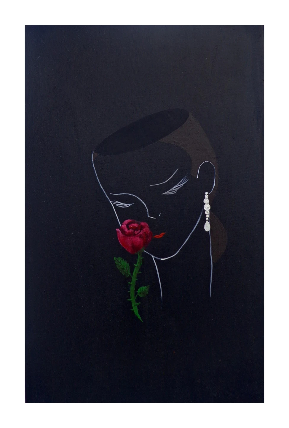 Chica Con Rosa