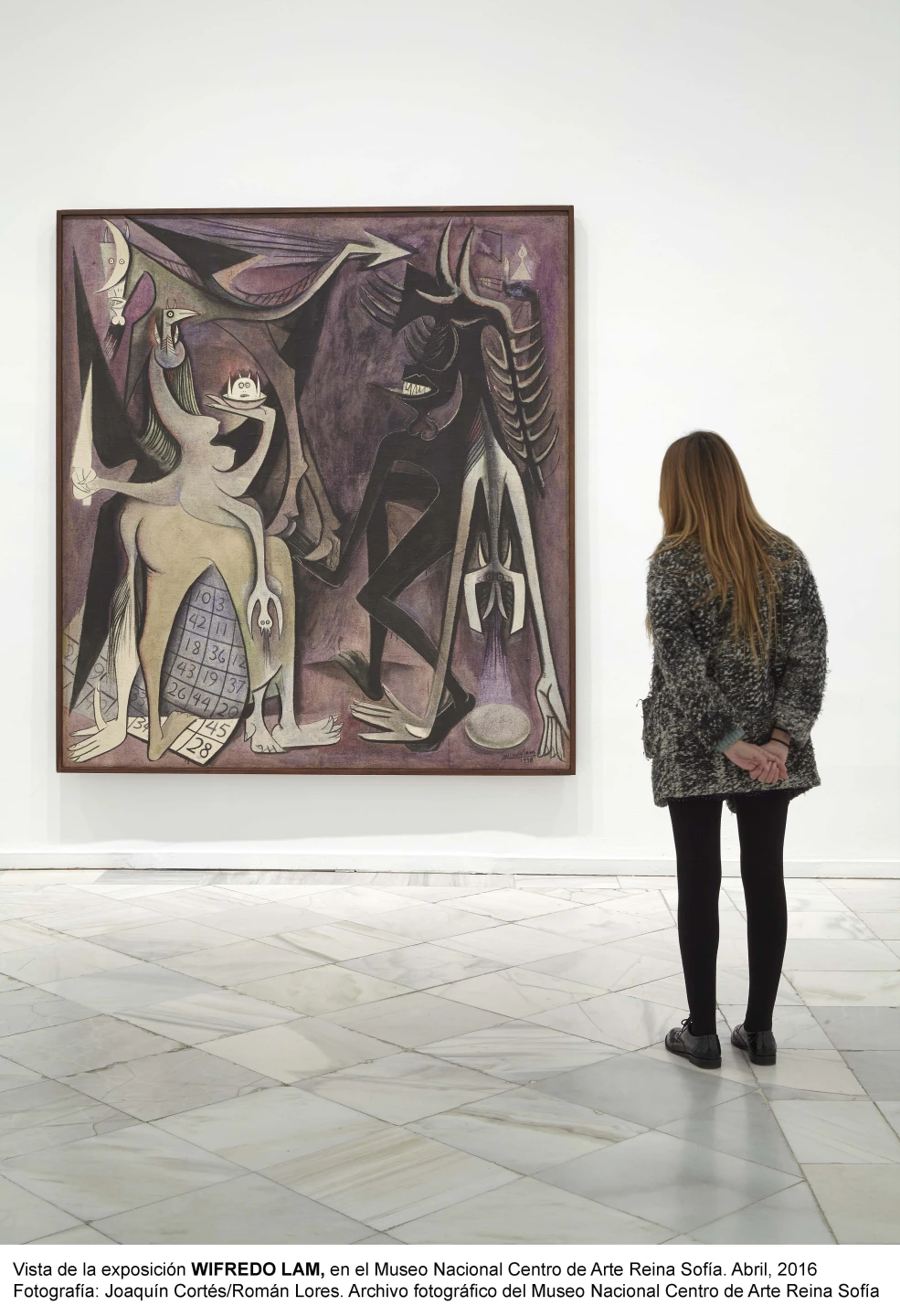 Vista de sala de la exposición de Wifredo Lam