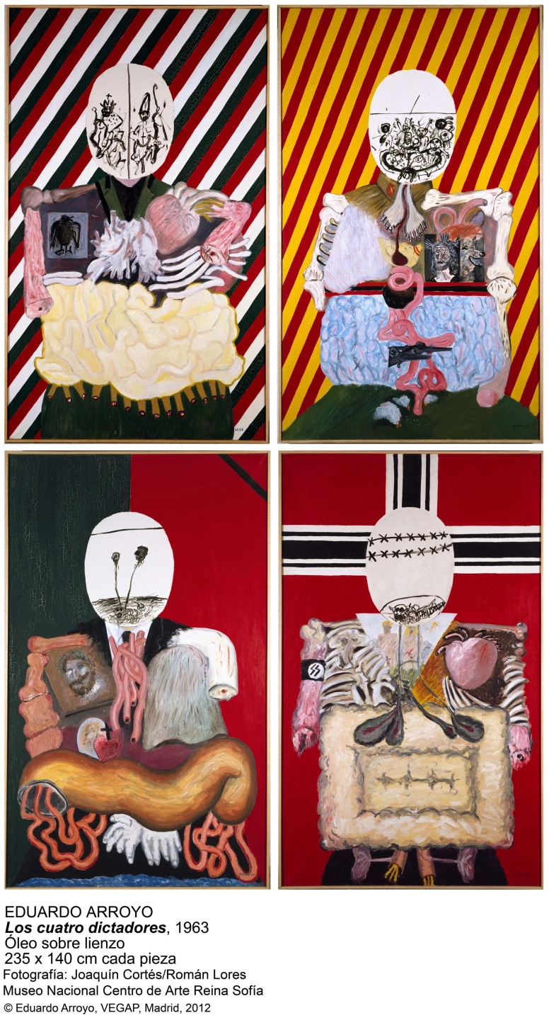 Eduardo Arroyo. Los cuatro dictadores, 1963