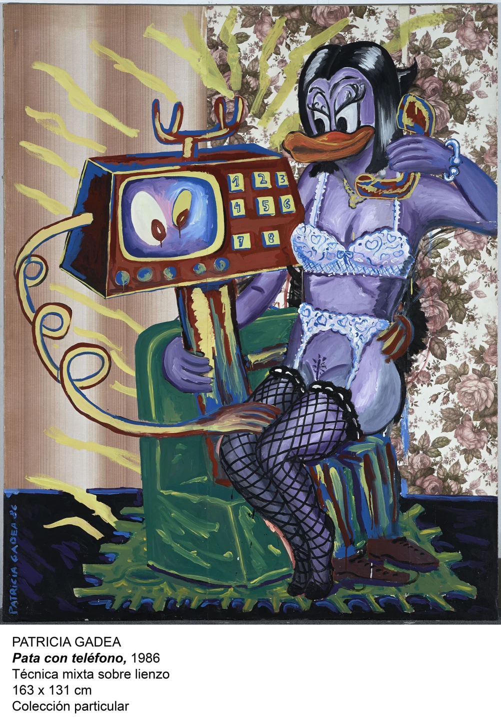 Patricia Gadea. Pata con teléfono, 1986. Colección particular