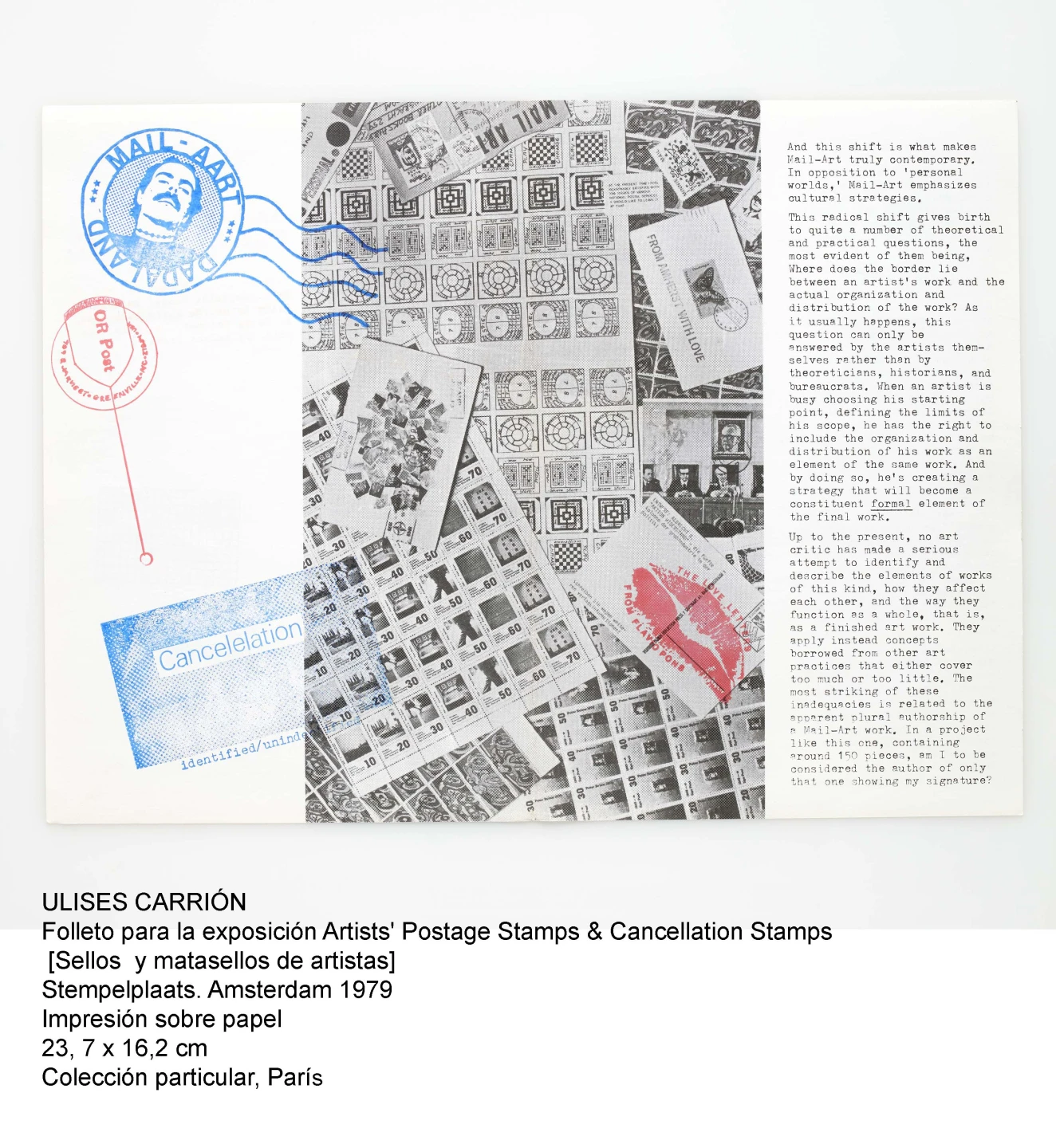 Ulises Carrión. Querido lector. No lea Colección particular
