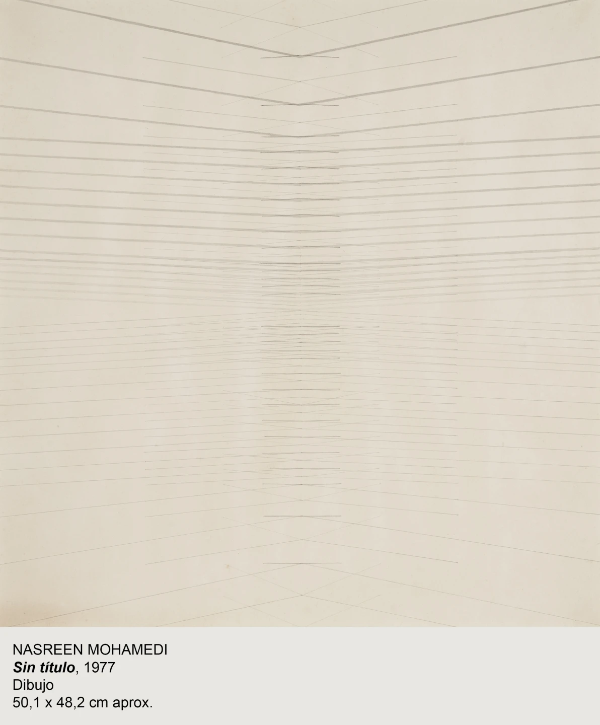 Nasreen Mohamedi Sin título, ca. 1980. Recorte de papel