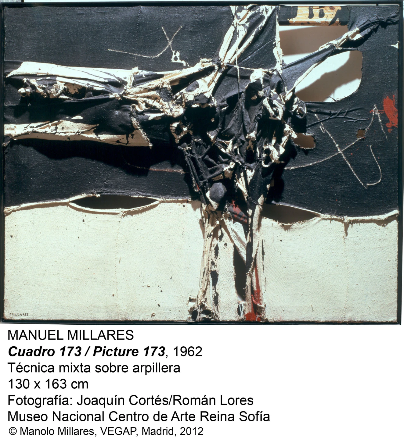 Manuel Millares. Cuadro173 / Picture 173, 1962