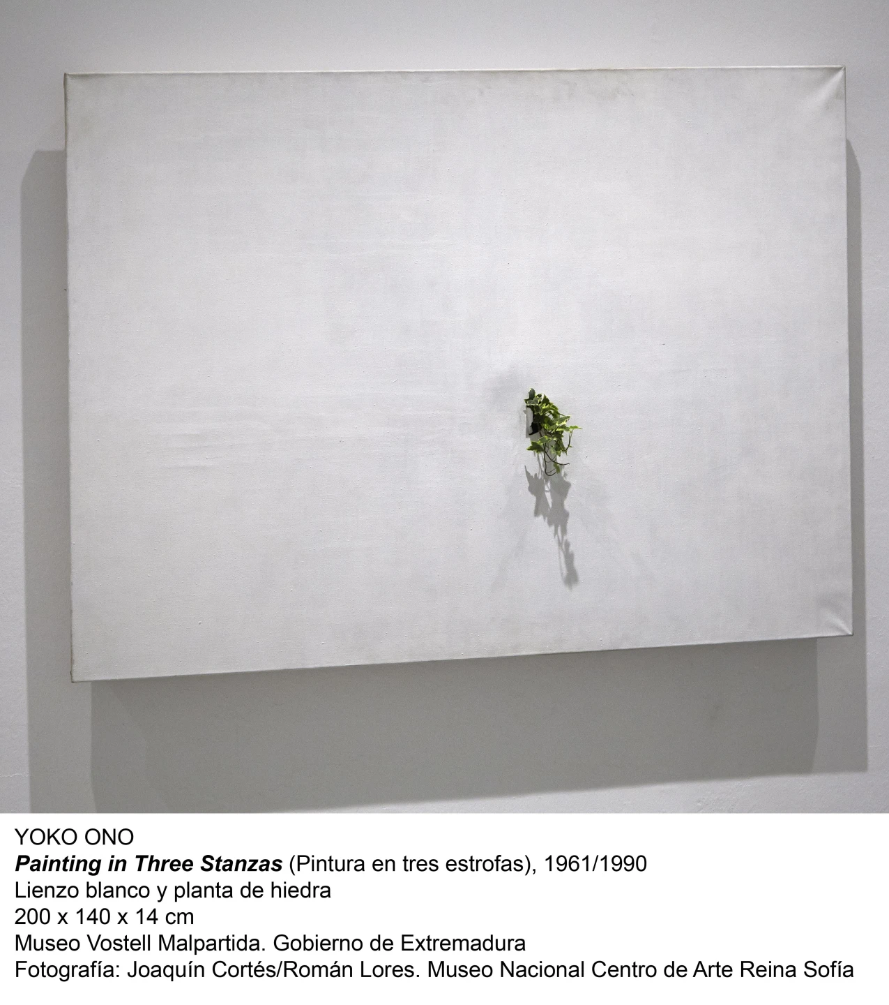 Yoko Ono, Painting in Three Stanzas (Pintura en tres estrofas), 1961-1990