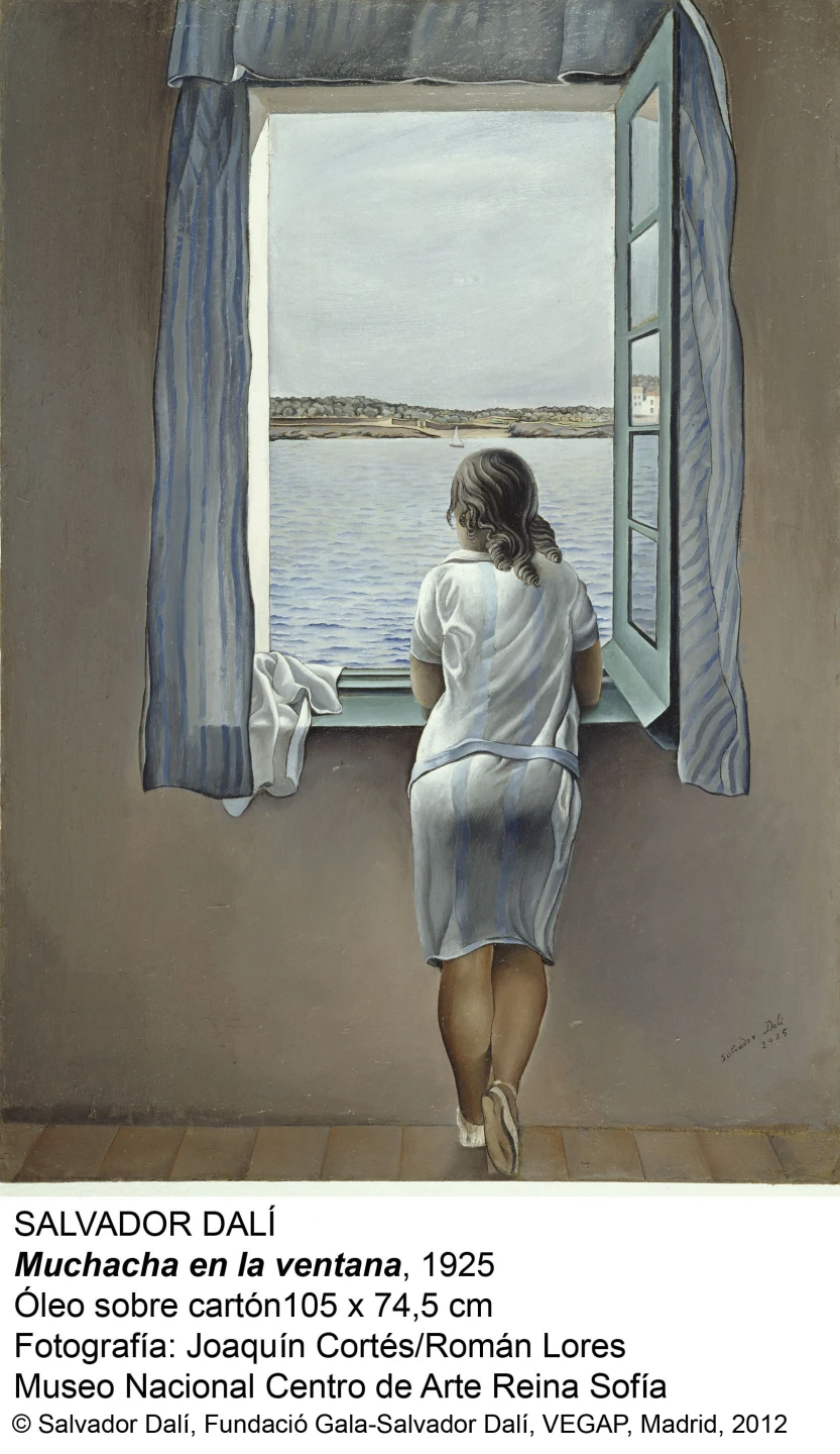 Salvador Dalí. Muchacha en la ventana, 1925