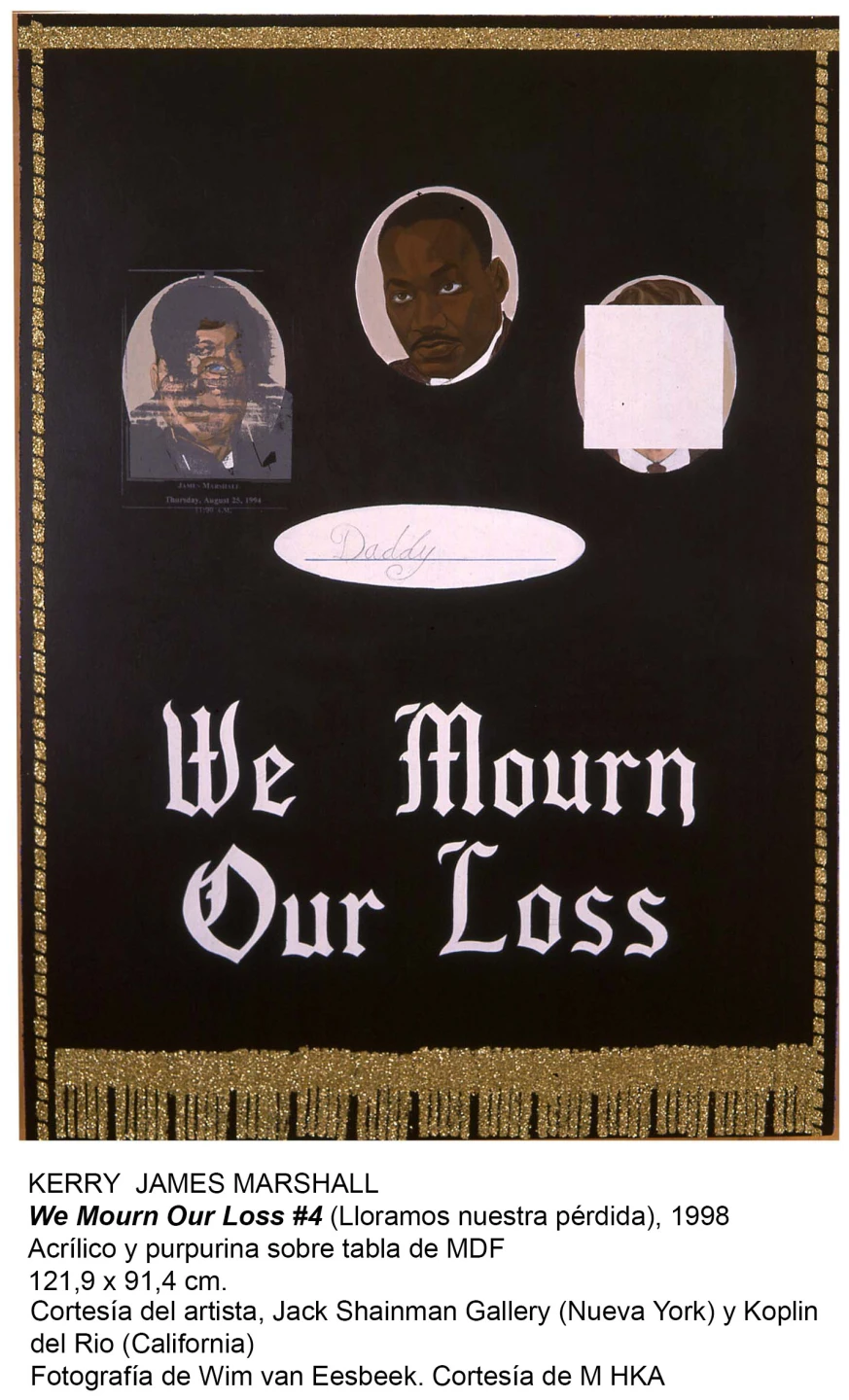 Kerry James Marshall. We Mourn Our Loss #4 (Lloramos nuestra pérdida #4), 1998