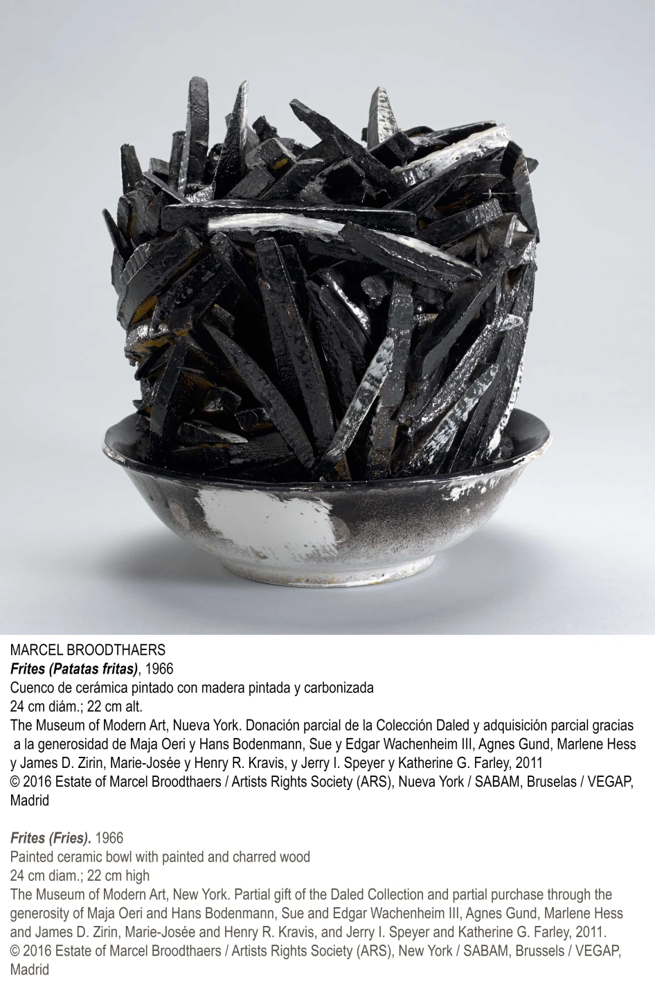 Marcel Broodthaers. Patatas fritas, 1966 