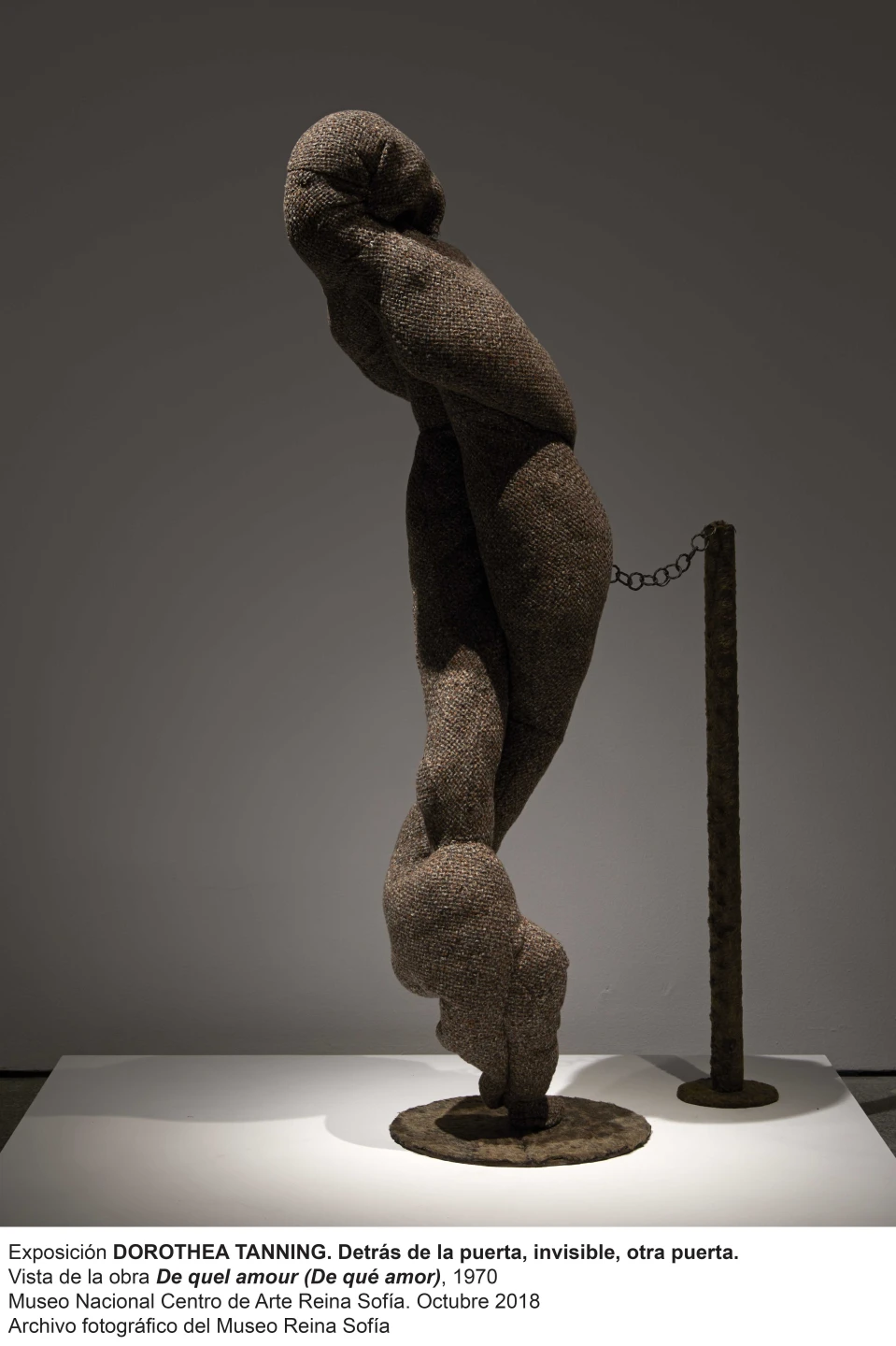 Vista de sala de la exposición Dorothea Tanning. Detrás de la puerta, invisible, otra puerta