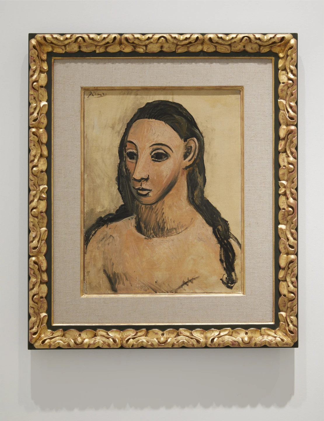 Busto de mujer joven Paris, otoño 1906. Óleo sobre lienzo. 54 x 42 cm. © Sucesión Pablo Picasso, VEGAP, Madrid, 2022