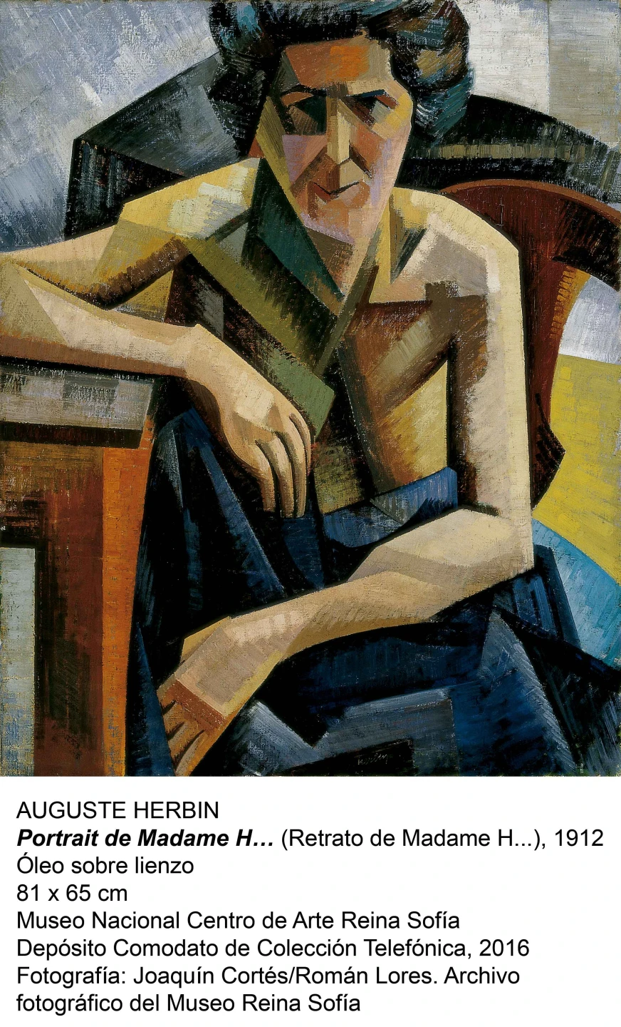 Retrato de Madame H (1912). Auguste Herbin