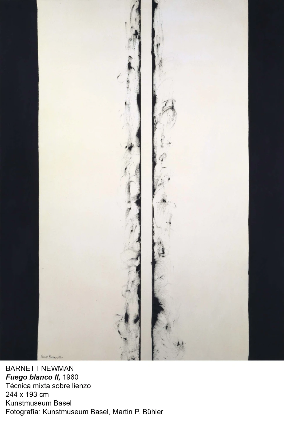 Barnett Newman. Fuego Blanco II, 1960.