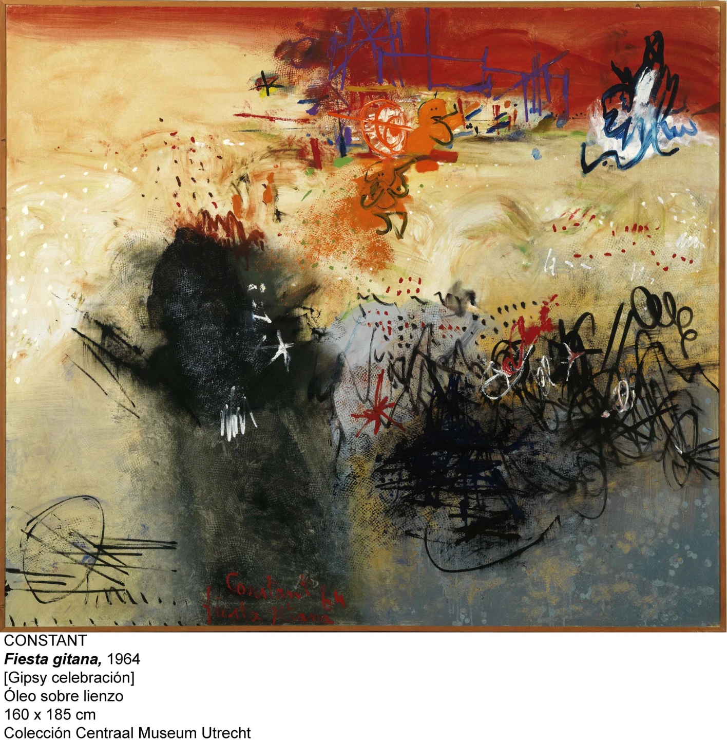 Fiesta gitana. Óleo sobre lienzo, 1964