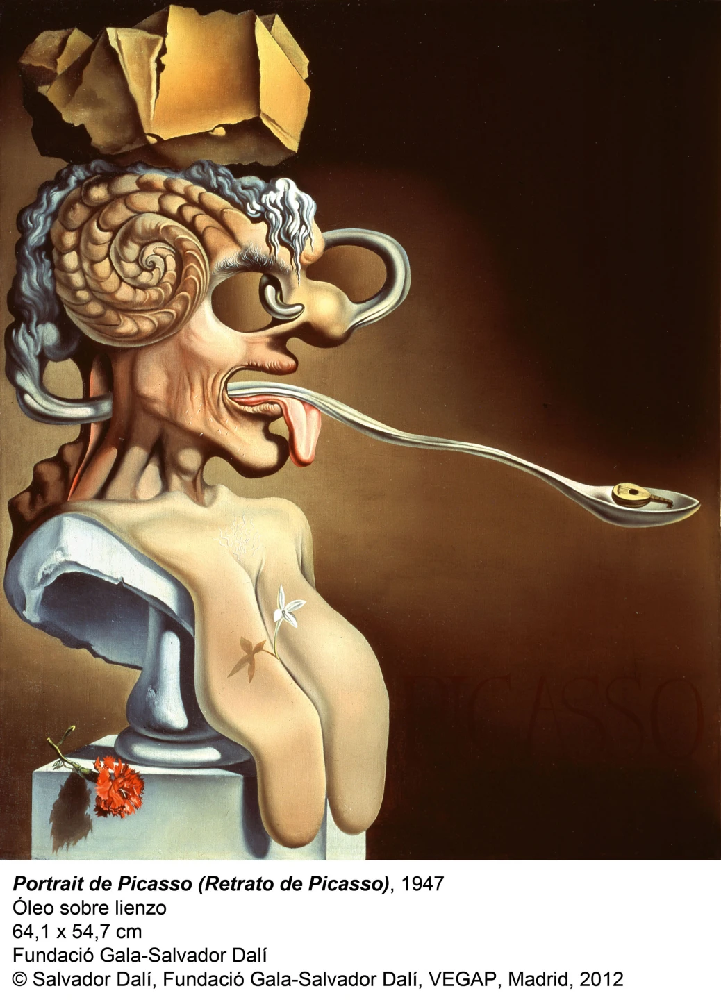 Dalí, Portrait de Picasso, 1947 © Salvador Dalí, Fundació Gala-Salvador Dalí, VEGAP, Madrid, 2013