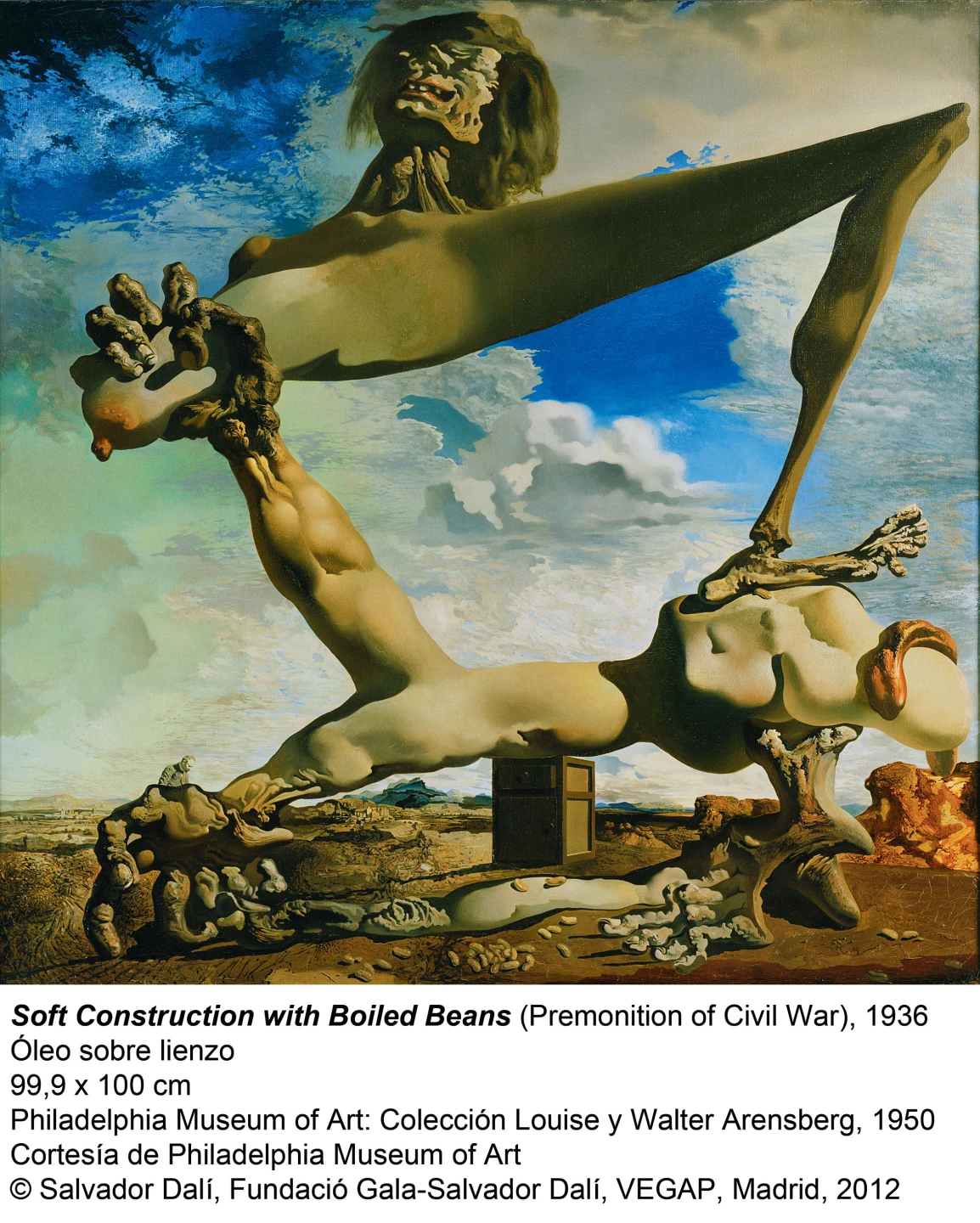 Dalí, Soft construction with boiled beans, 1936 © Salvador Dalí, Fundació Gala-Salvador Dalí, VEGAP, Madrid, 2013