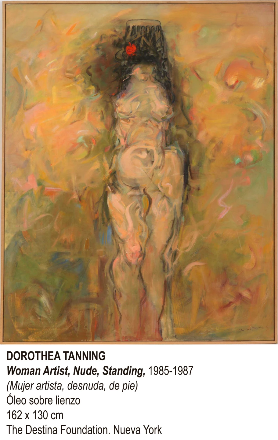 Woman Artist, Nude, Standing  (Mujer artista, desnuda, de pie), 1985–7. Dorothea Tanning.