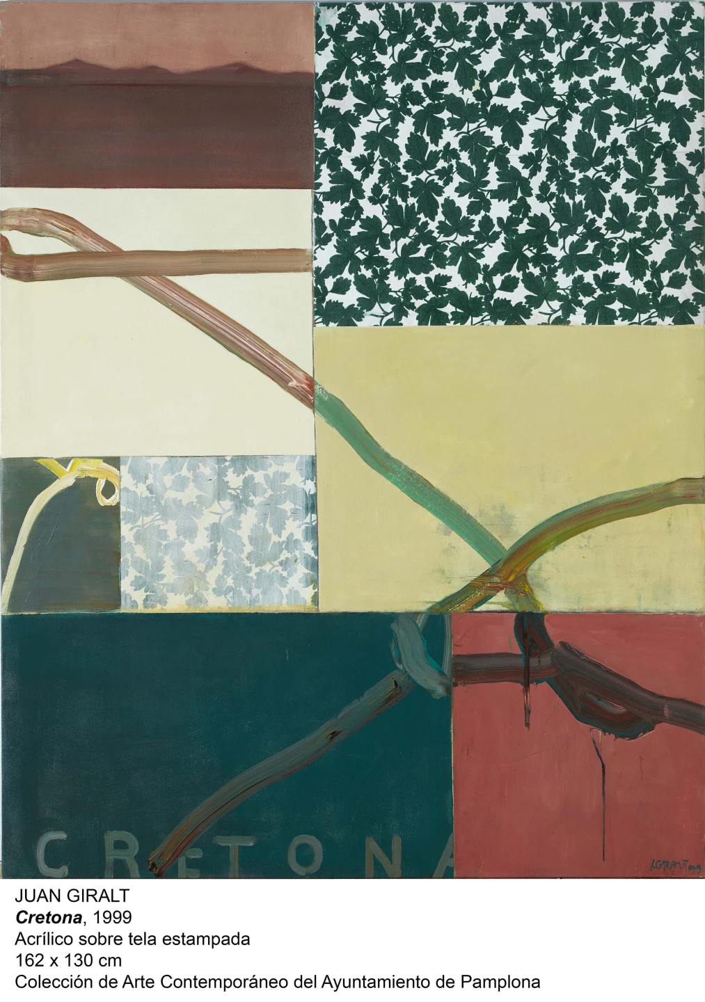 Juan Giralt. Cretona. Acrílico sobre tela estampada, 1999