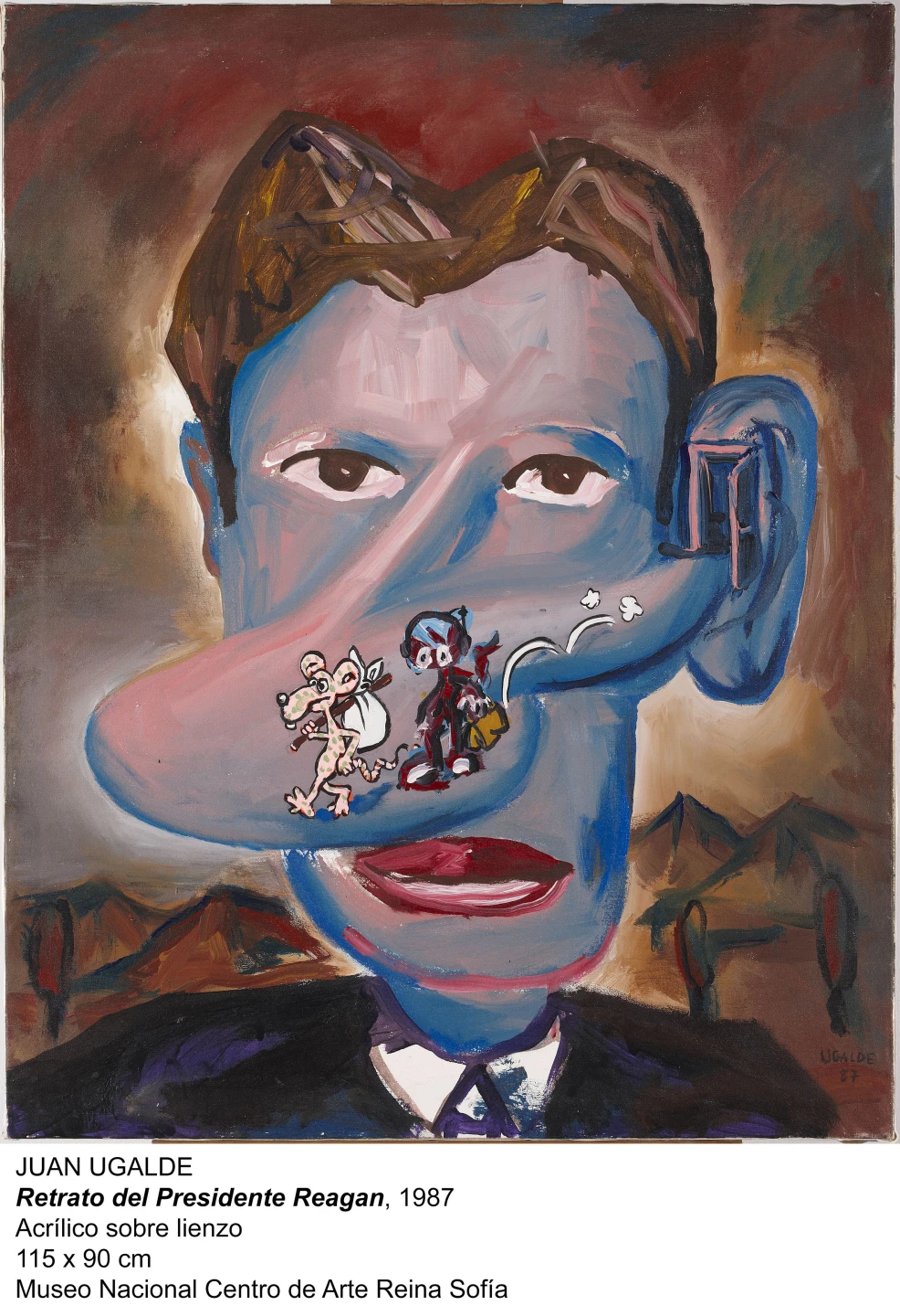 Juan Ugalde. Retrato del Presidente Reagan, 1987