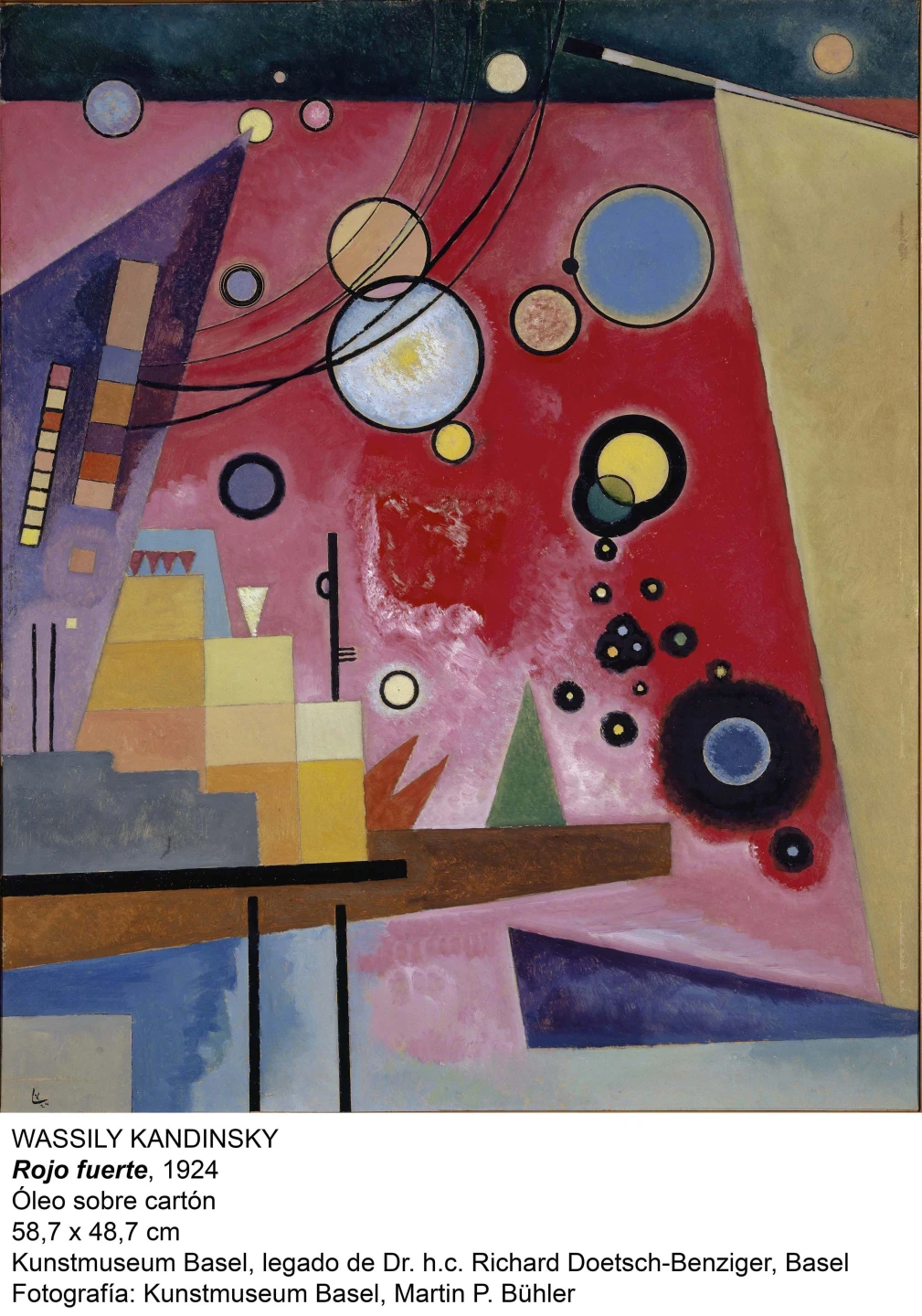 Wassily Kandinsky. Rojo fuerte, 1924.