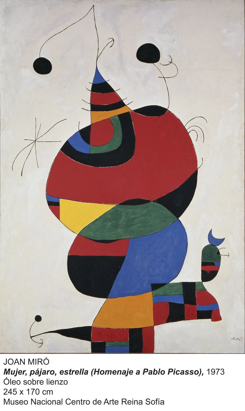 Miró. Mujer, pájaro, estrella. Homenaje a Pablo Picasso, 1973