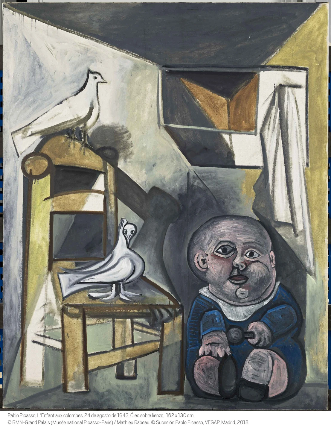 Pablo Picasso. El niño con palomas, 1943.  