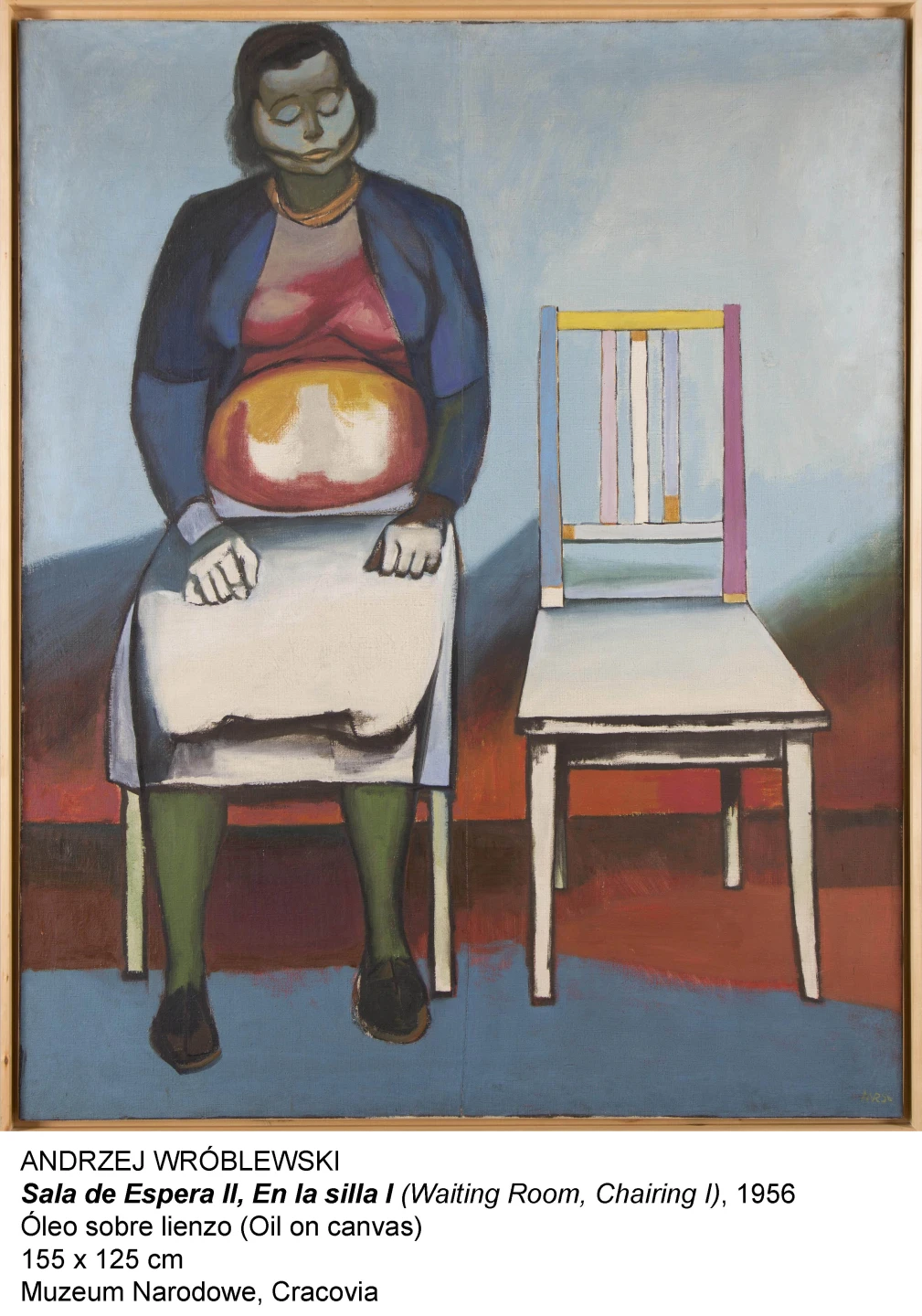 Sala de espera II, en la silla I, 1956. Andrzej Wróblewski. Muzeum Naradowe. Cracovia