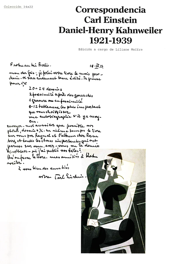 Correspondencia Carl Einstein - Daniel-Henry Kahnweiler