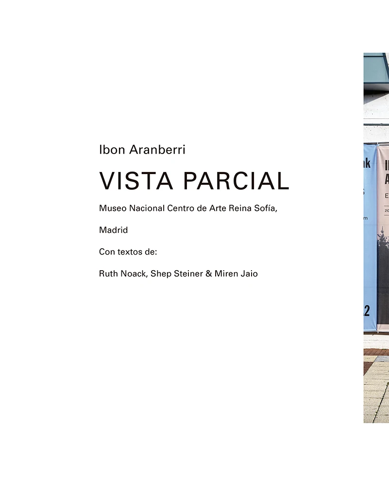 Portada del catálogo Ibon Aranberri. Vista parcial, 2025