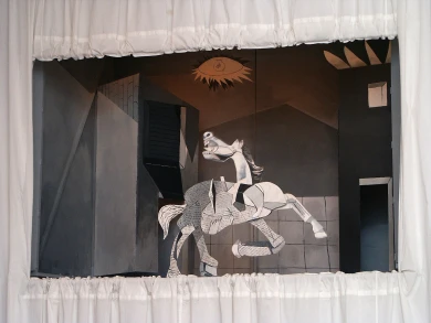 Escena de la representación teatral.