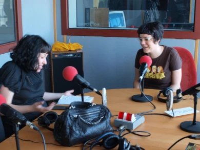En el estudio de radio. Círculo de Bellas Artes de Madrid, 2011