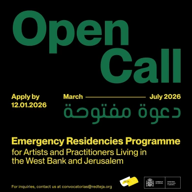 Campaña gráfica para la convocatoria desde la Red TEJA, 2025. Fotografía: TEJA