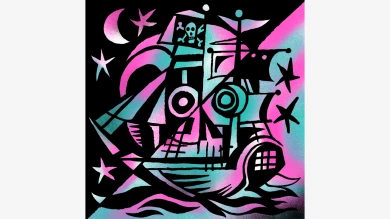 Fernando Tomé Castedo, A Burla Negra ilustración para O Ghaiteiro Petroleiro , 2022