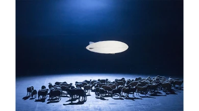 Heiner Goebbels. De Materie, pieza de teatro musical de Louis Andriessen. Fotografía: Wonge Bergmann, Festival Ruhrtriennale (2014). Cortesía del autor