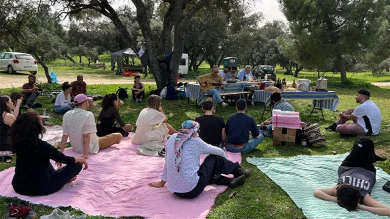 <em>Jornada de cultura Palestina con Paisanaje y TEJA</em>, Casa de Campo, Madrid, 22 de marzo de 2024. Fotografía: cortesía de TEJA