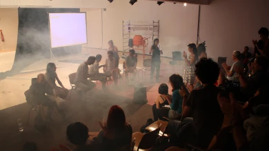 Maia Villot. After talk the &quot;Blue&quot;. Encuentro, 2011