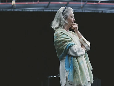 Joan La Barbara en la clase magistral Three Voices de Morton Feldman. La Monnaie de Munt, Bruselas, Bélgica, 27 de septiembre de 2015. Foto: © Camille Cooken