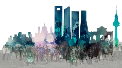 La Colmena, poster for the Padrón por derecho campaign