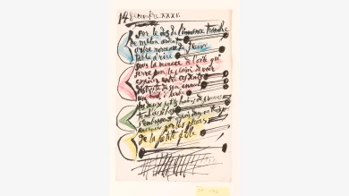 Pablo Picasso, Sur le dos de l’inmence tranche [En la parte posterior de la rebanada], 1935. © RMN-Grand Palais (Musée national Picasso-Paris) / Mathieu Rabeau © Successió Pablo Picasso, VEGAP, Madrid, 2023