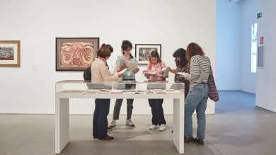 Sesión de Salirse del margen. El extrañamiento del errante, Museo Reina Sofía, 2022. Fotografía: Bego Solís