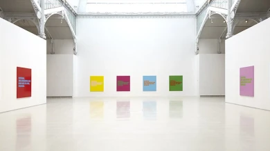 Vista de sala de la exposición Rémy Zaugg. Cuestiones de percepción, 2016